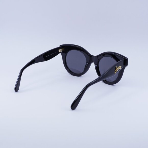 Loewe LW40126I 01A Sunglasses Black Round Frame, Grey Lenses - Picture 3 of 10
